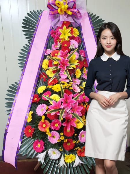 더바실리움 웨딩홀 3단화환 기본형