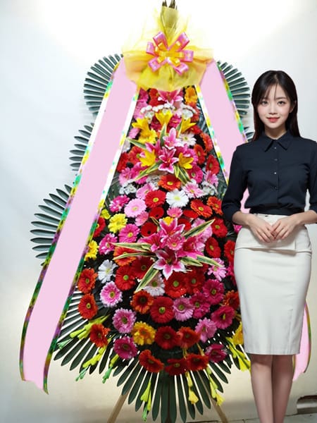 더바실리움 웨딩홀 3단화환 고급형